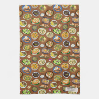 Filipino Food Pattern Kitchen Towel