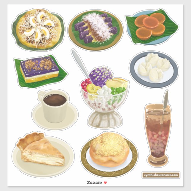 Filipino Food / Pinoy Snacks and Desserts Sticker (Sheet)