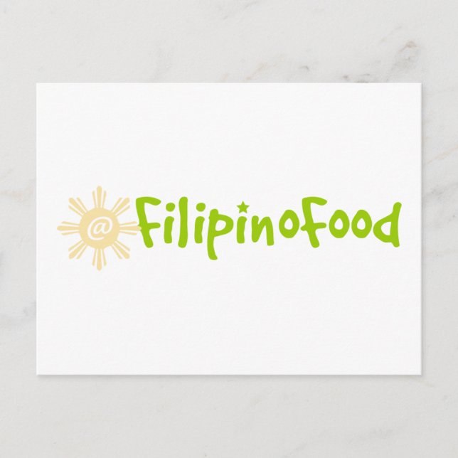 Filipino Food Postcard (Front)