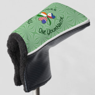 Filipino Irish USA Flags Shamrock Personalized Golf Head Cover