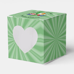 Filipino Irish USA Shamrock Flag Personalized  Favor Boxes