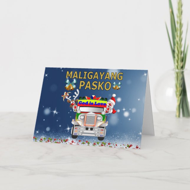 Filipino Merry Christmas - Maligayang Pasko Card (Front)