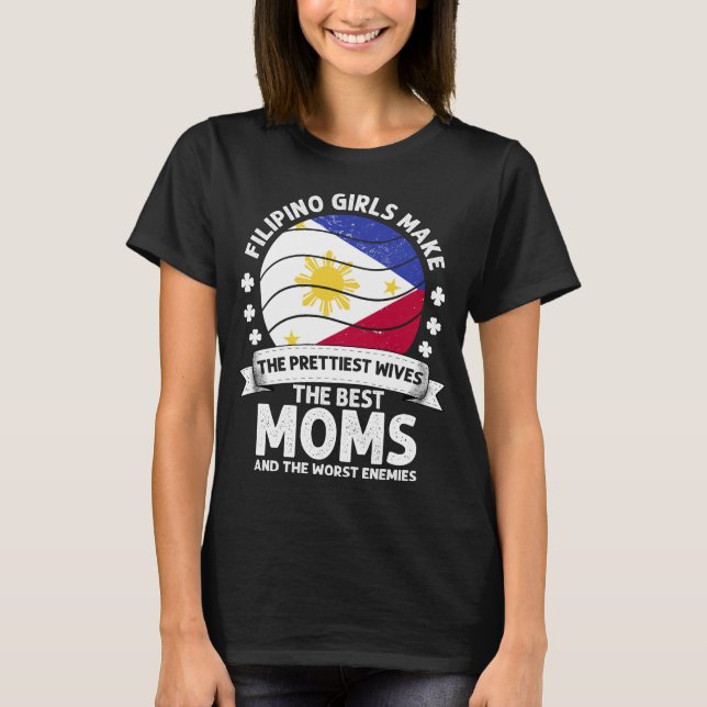 Filipino Mom Phillipines Mama Filipino American T-Shirt (Front)