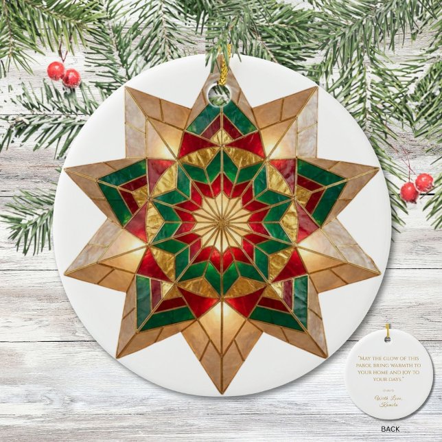 Filipino Parol Warmth and Joy Christmas Ceramic Ornament (Creator Uploaded)