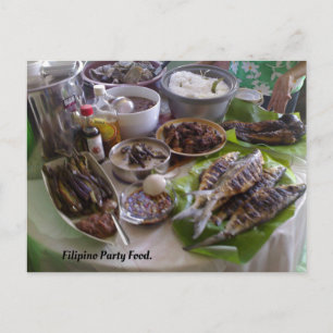 Filipino Party Food. Postcard