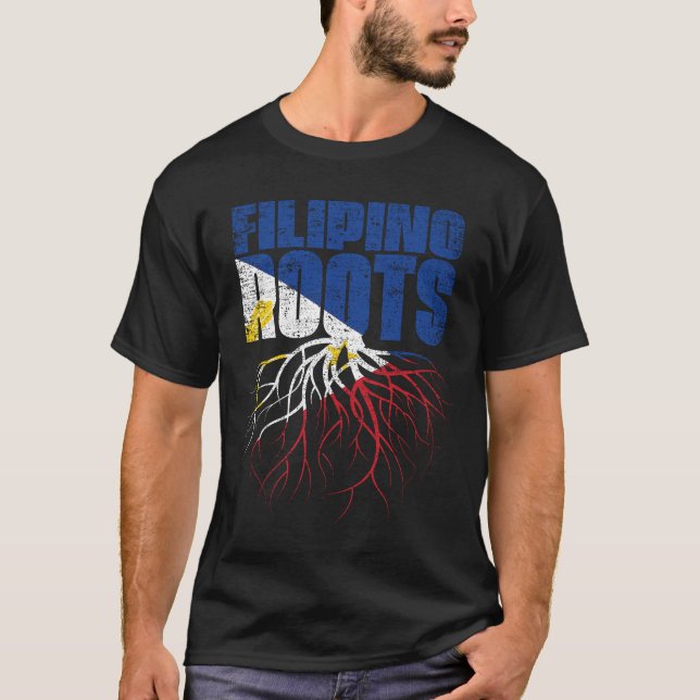 FIlipino Roots Philippines Heritage Flag T-Shirt (Front)