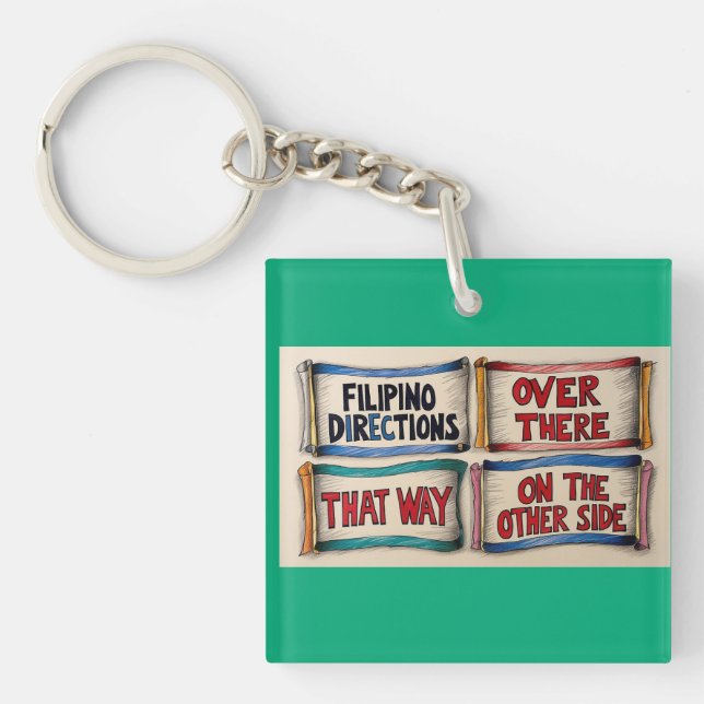 Filipino Street Directions Keychain (Front)