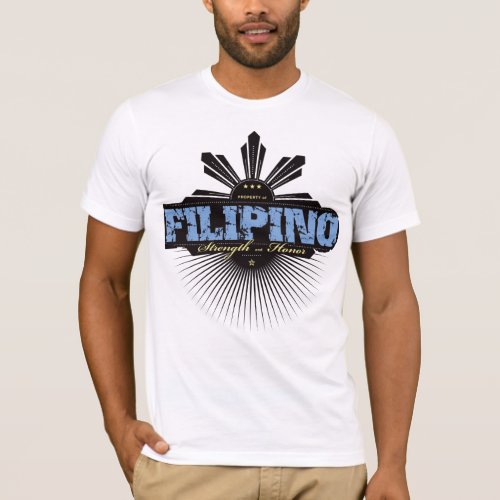 Filipino Strength and Ho  _ Blue T_Shirt