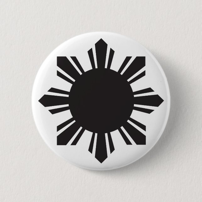 Filipino Sun - Black Button (Front)