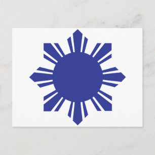 Filipino Sun - Blue Postcard