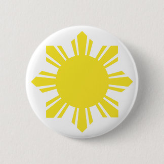 Filipino Sun - Yellow Pinback Button