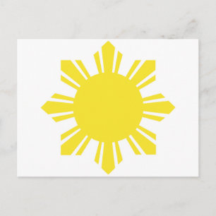 Filipino Sun - Yellow Postcard
