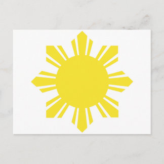 Filipino Sun - Yellow Postcard