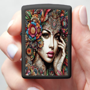 Filipino Woman Artistic Luxury Collector’s Zippo Lighter