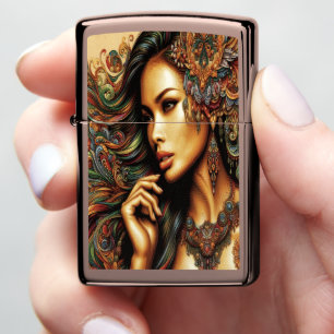 Filipino Woman Luxury Collectible Art Zippo Lighter