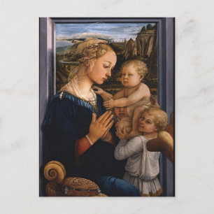 Filippo Lippi- Madonna and Child with two Angels Postcard