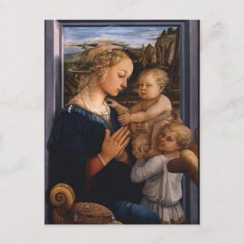 Filippo Lippi_ Madonna and Child with two Angels Postcard