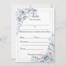 Fill In Blank Floral Wedding Invitation