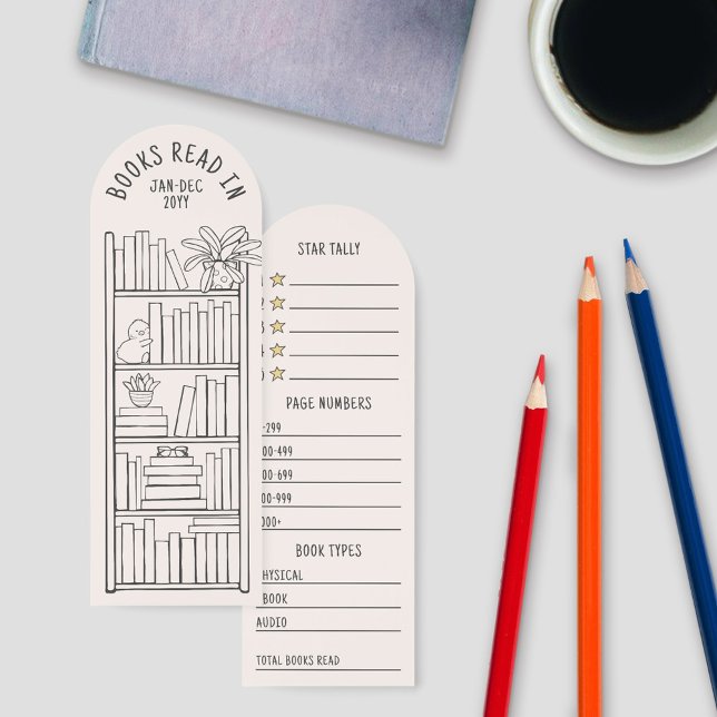 Fill In Bookcase Book Tracker 50 Books Bookmarks (Creator Uploaded)