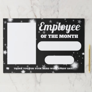 Fill-in employee of the month photo display paper pad