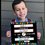 Fill In First Day Of School Picture Sign Dry Erase Board at Zazzle