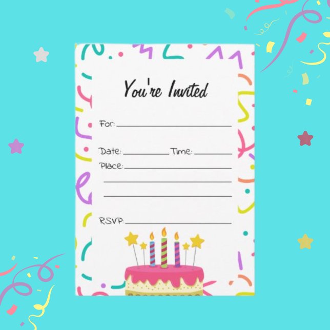 Fill In The Blank Birthday Invitation (Creator Uploaded)