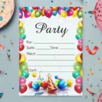 Fill In The Blank Birthday Invitation