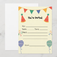 Fill in the Blank Birthday Invitation