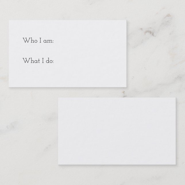 Fill in the blank business card | Zazzle