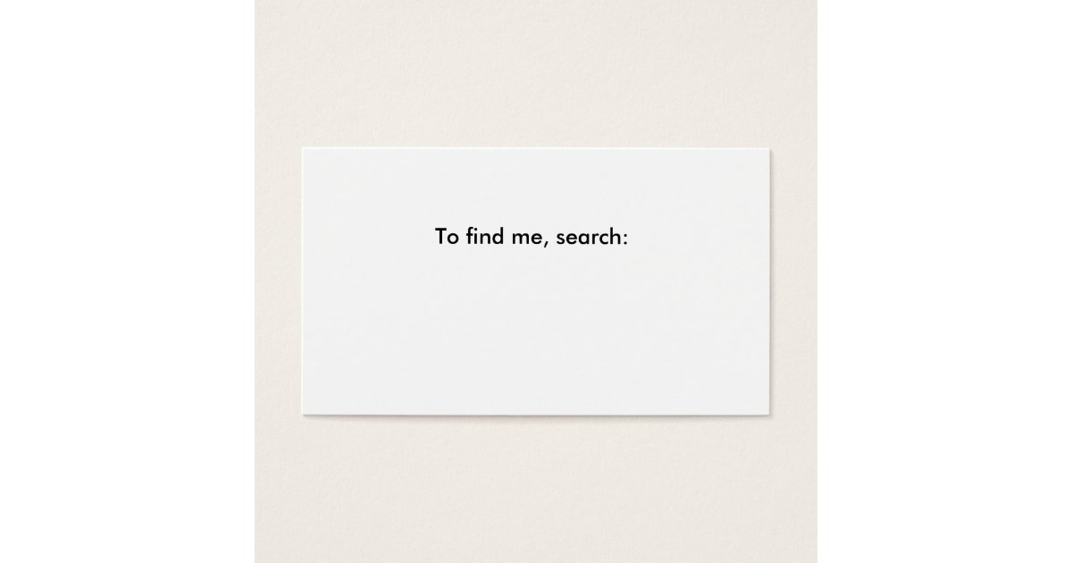 Fill in the blank business card. business card | Zazzle.com