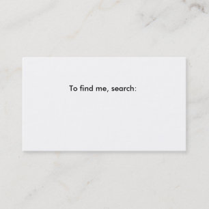 Fill in the blank business card. card