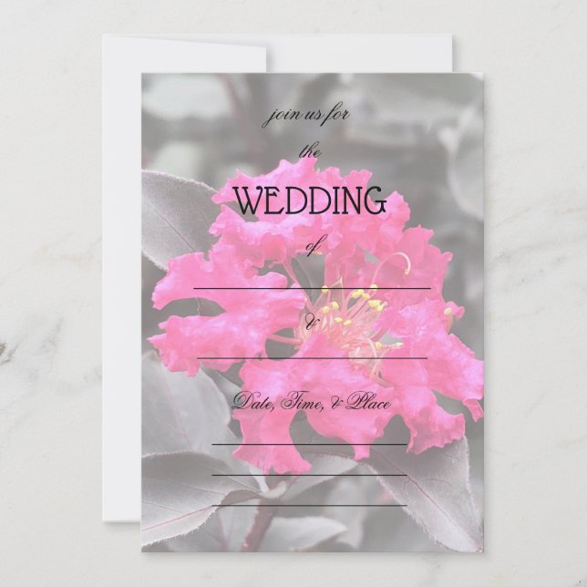 Fill in the Blank Floral Wedding Invitation  (Front)