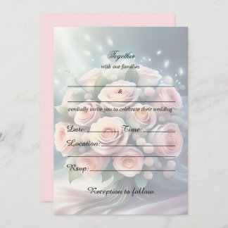 Fill In The Blank Floral Wedding Invitation