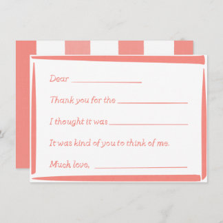 Fill-In-The-Blank "Handwritten" Thank You Notes
