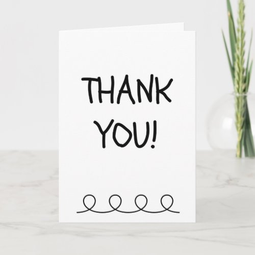 Fill in the Blank Thank You Card from Child