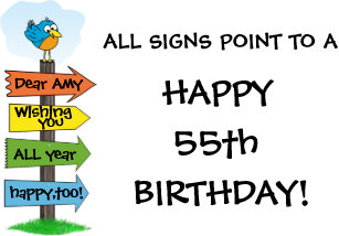 fun 55th birthday cards zazzle