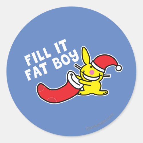 Fill It Fat Boy Classic Round Sticker