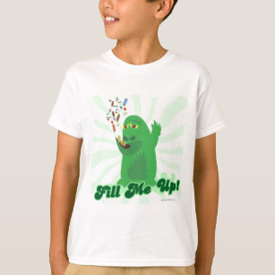 Fill Me Up Funny Halloween Monster Art T-Shirt