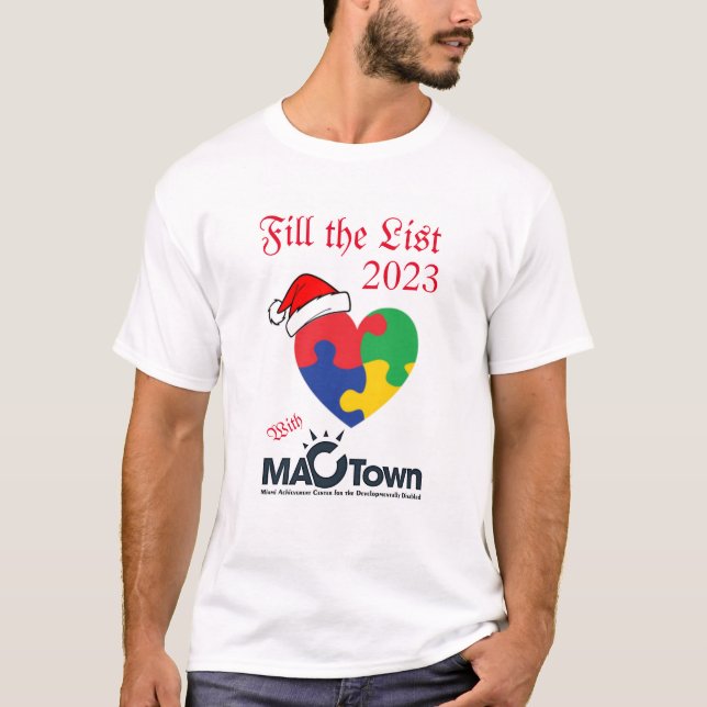Fill the List 2023, MacTown Autism Awareness,  T-Shirt (Front)