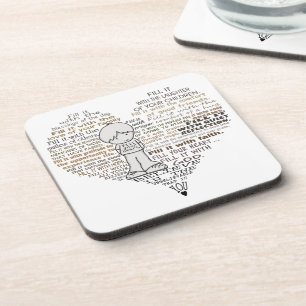Fill Your Heart Beverage Coaster
