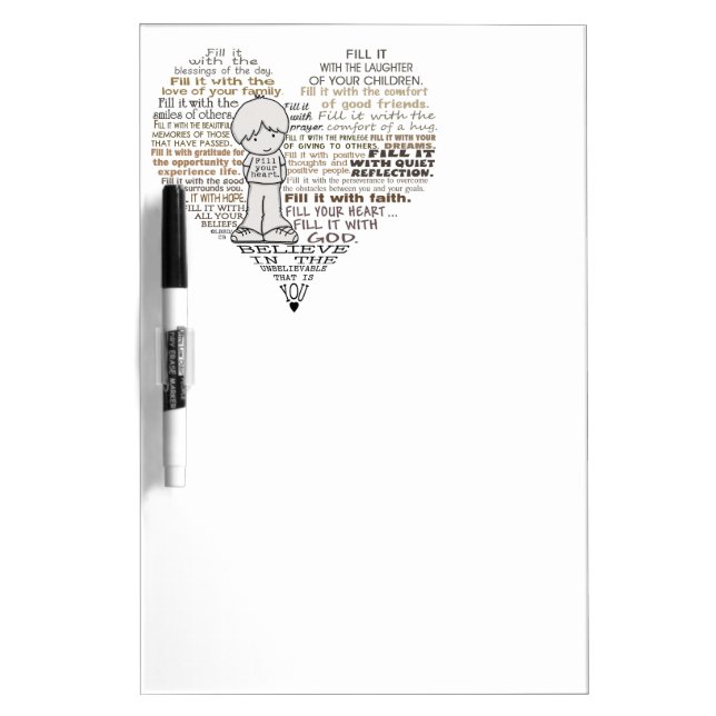 Fill Your Heart Dry Erase Board (Front)