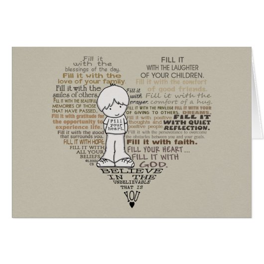 Fill Your Heart-Tan Cards (Front Horizontal)