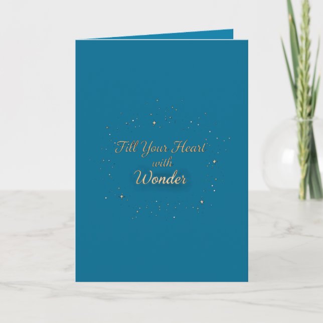 Fill Your Heart with Wonder Christmas Greeting  Card (Front)