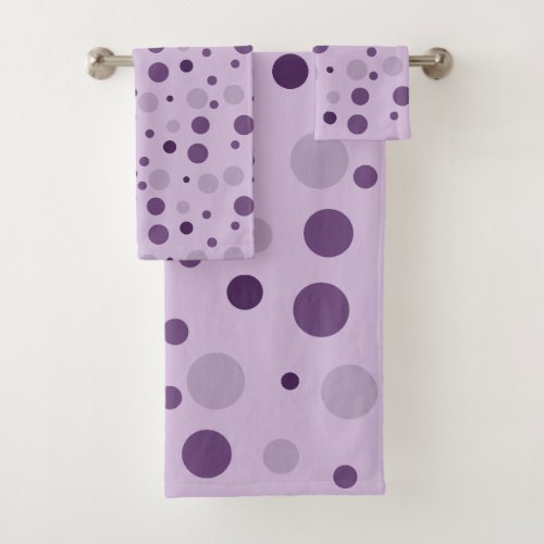 Fill your life with Joy Polka dot pattern Bath Towel Set
