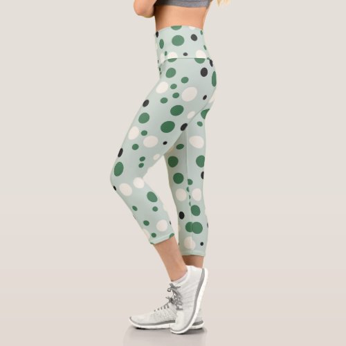 Fill your life with Joy Polka dot pattern Capri Leggings