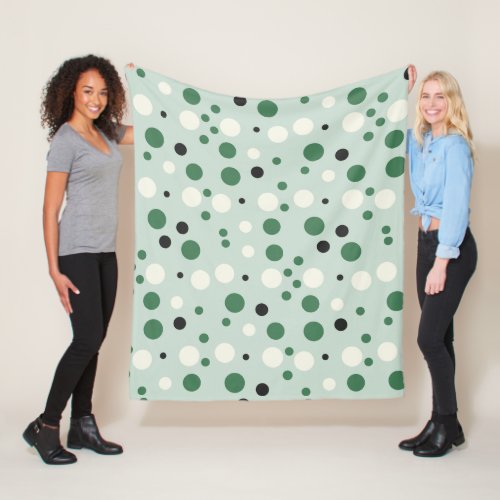 Fill your life with Joy Polka dot pattern Fleece Blanket