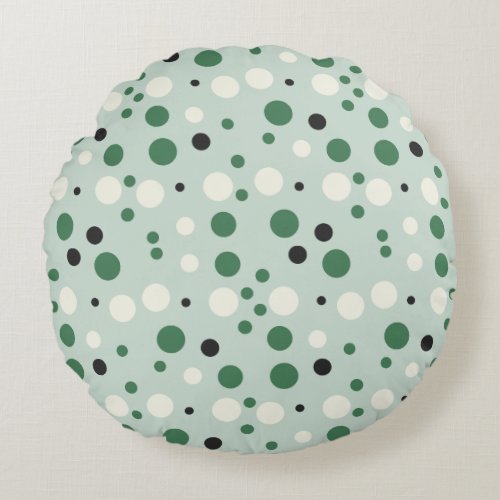 Fill your life with Joy Polka dot pattern Round Pillow