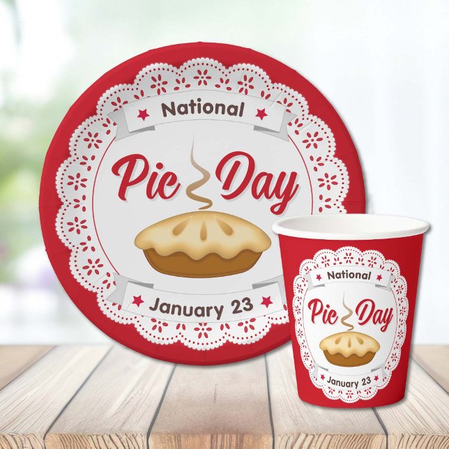 Fill Your Plate with Pie on Pie Day Paper Plate (Happy Pie Day! January 23. What's your favorite pie?)
