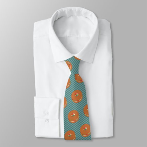 Filled Bagel _ Choose Background Color _ Novelty Neck Tie