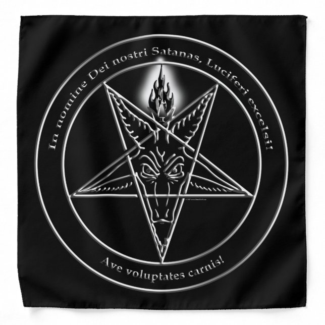 Filled Bloodfire Baphomet Bandana (Front)